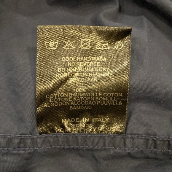 Burberry Long Sleeve Navy Blue Shirt Size XL Made in Italy - Picture 8 of 8